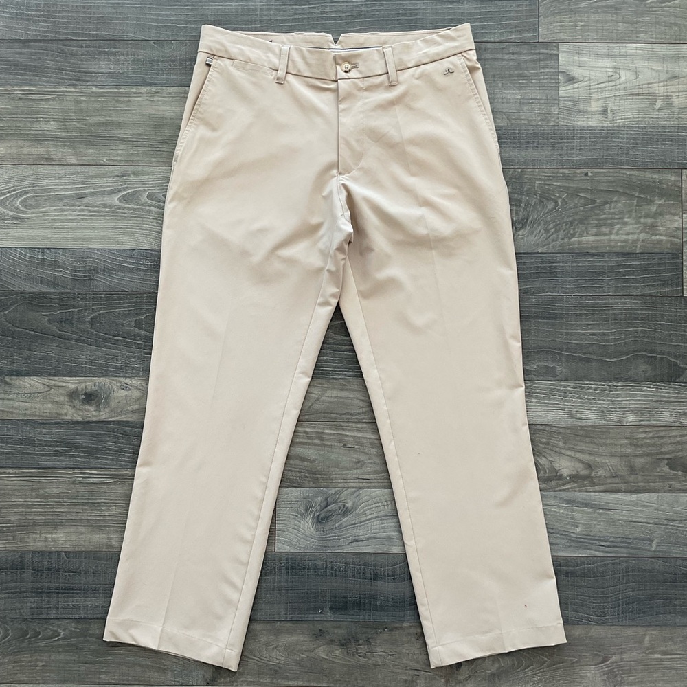 30x27 J Lindeberg Ellott Micro Stretch Golf Pants Men’s Tan Chino Regular Fit